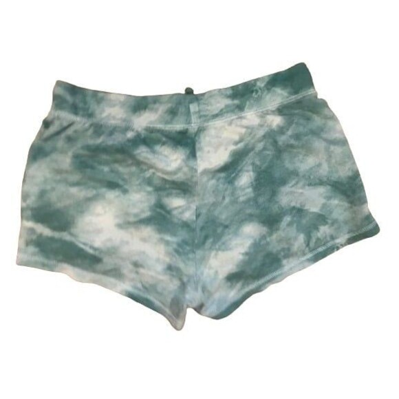 Women's Small Shorts Old Navy Drawstring Green Tie dye pull on - Picture 2 of 2